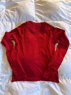 EUC! NEW Lululemon Swiftly Tech Long Sleeve 2.0 Race Length - Dark Red